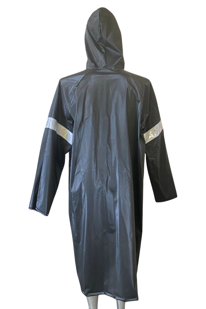 Gabardina con reflejante en brazos Capucha integrada