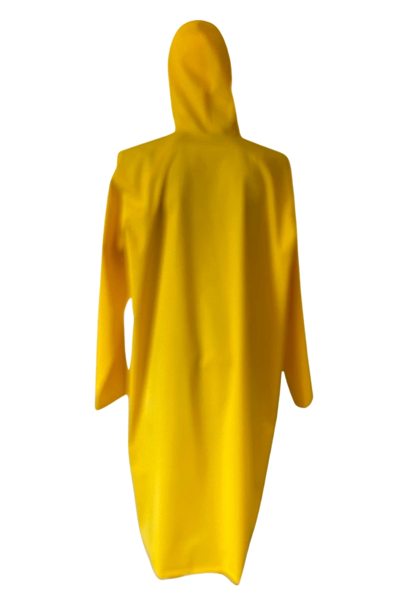 Gabardina de línea con capucha integrada