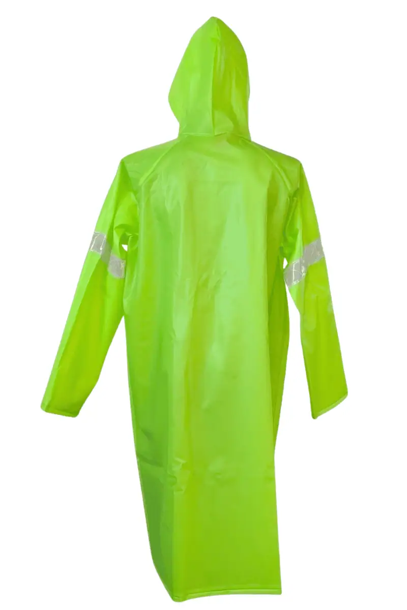 Gabardina con reflejante en brazos  Capucha integrada