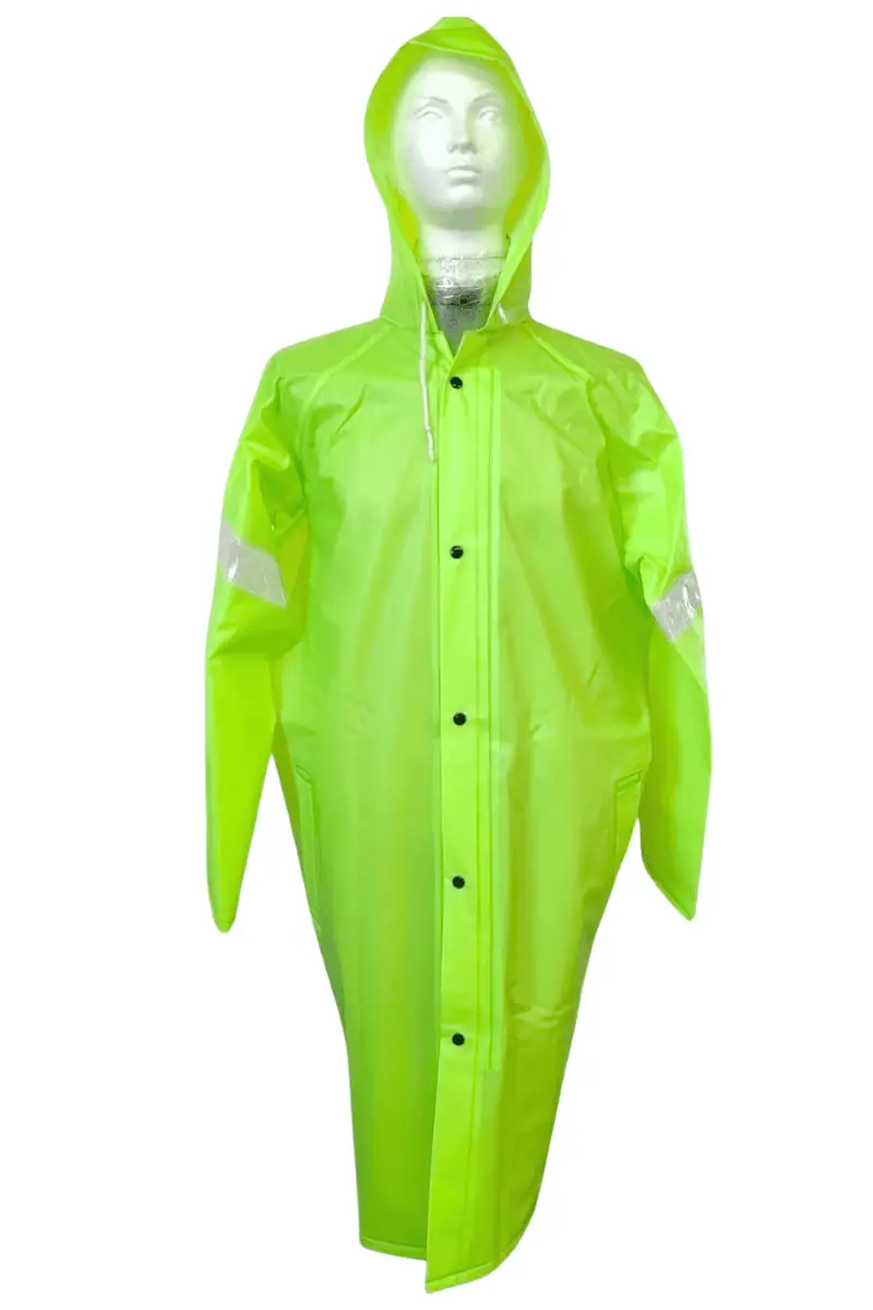 Gabardina con reflejante en brazos  Capucha integrada